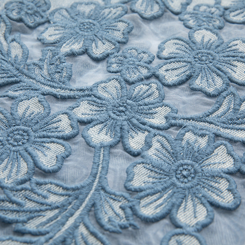 AHNGO jeans spring summer mesh hollow blue jeans 8926